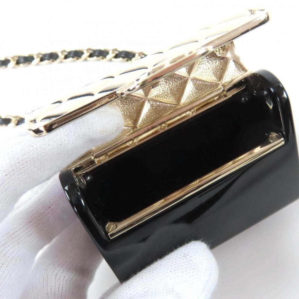 CHANEL Black Leather Logo Pouch - Picture 9 of 11